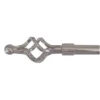 Extendable Brushed Chrome Curtain Pole With Cage Finial - 0.7-1.2m -Home Style Sales 12804432 2474843296302238