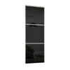 Linear Sliding Wardrobe Door 3 Panel Black Glass With Silver Frame (W)762mm -Home Style Sales 12804492 1474840490287266
