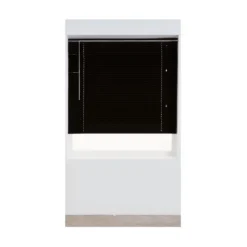 Black Aluminium 25mm Venetian Blind - 120cm