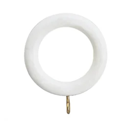 White Wood 6 Pack Of Curtain Rings