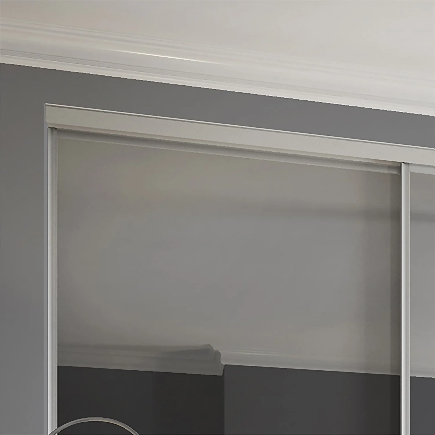 Duo Sliding Wardrobe Door Cappuccino Glass / Mirror With Aluminium Frame (W)610mm 5 Duo Sliding Wardrobe Door Cappuccino Glass / Mirror With Aluminium Frame (W)610mm - Image 3