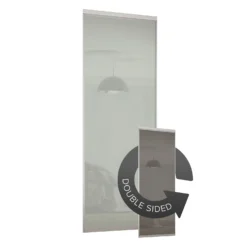 Duo Sliding Wardrobe Door Cappuccino Glass / Arctic White With Aluminium Frame (W)762m