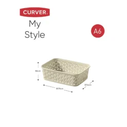 Curver My Style A6 Rectangular Plastic Storage Organiser - Vintage White -Home Style Sales 12807791 1084833169267404