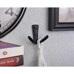 Modern Twin Hook - Matt Black 7 Modern Twin Hook - Matt Black -Home Style Sales 12808138 2794995164895237