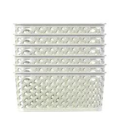 Curver My Style Large Rectangular Plastic Storage Basket - Vintage White - 18L -Home Style Sales 12809473 1934833219269928