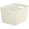 Curver My Style Large Rectangular Plastic Storage Basket - Vintage White - 18L -Home Style Sales 12809473 6214831965773304