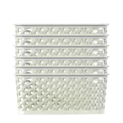 Curver My Style Small Rectangular Plastic Storage Basket - Vintage White - 4L -Home Style Sales 12809474 1814833220381938
