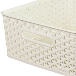 Curver My Style Medium Rectangular Plastic Storage Basket - Vintage White - 13L 15 Curver My Style Medium Rectangular Plastic Storage Basket - Vintage White - 13L -Home Style Sales 12809476 1424833219146790