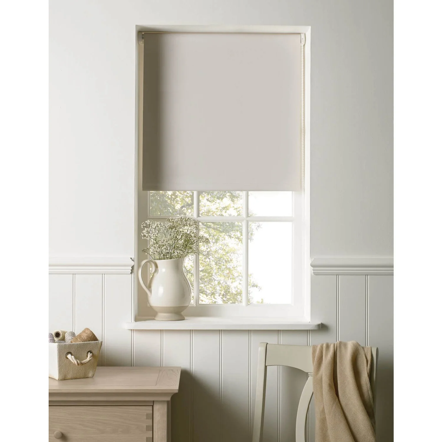 Cotton Colour Blackout Blind - 90cm 3 Cotton Colour Blackout Blind - 90cm