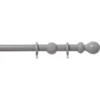 Grey Wood 28mm Curtain Pole With Ball Finials - 1.2m -Home Style Sales 12810825 2054831917368247