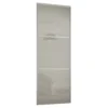 Linear Sliding Wardrobe Door 3 Panel Arctic White Glass With Silver Frame (W)762mm