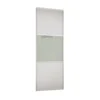 Linear Sliding Wardrobe Door 3 Panel White / Arctic White Glass With White Frame (W)762mm -Home Style Sales 12811806 1374843065713631