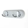 None White Hook Rail - Polished Chrome - 2 Hooks -Home Style Sales 12815090 1614846183171095
