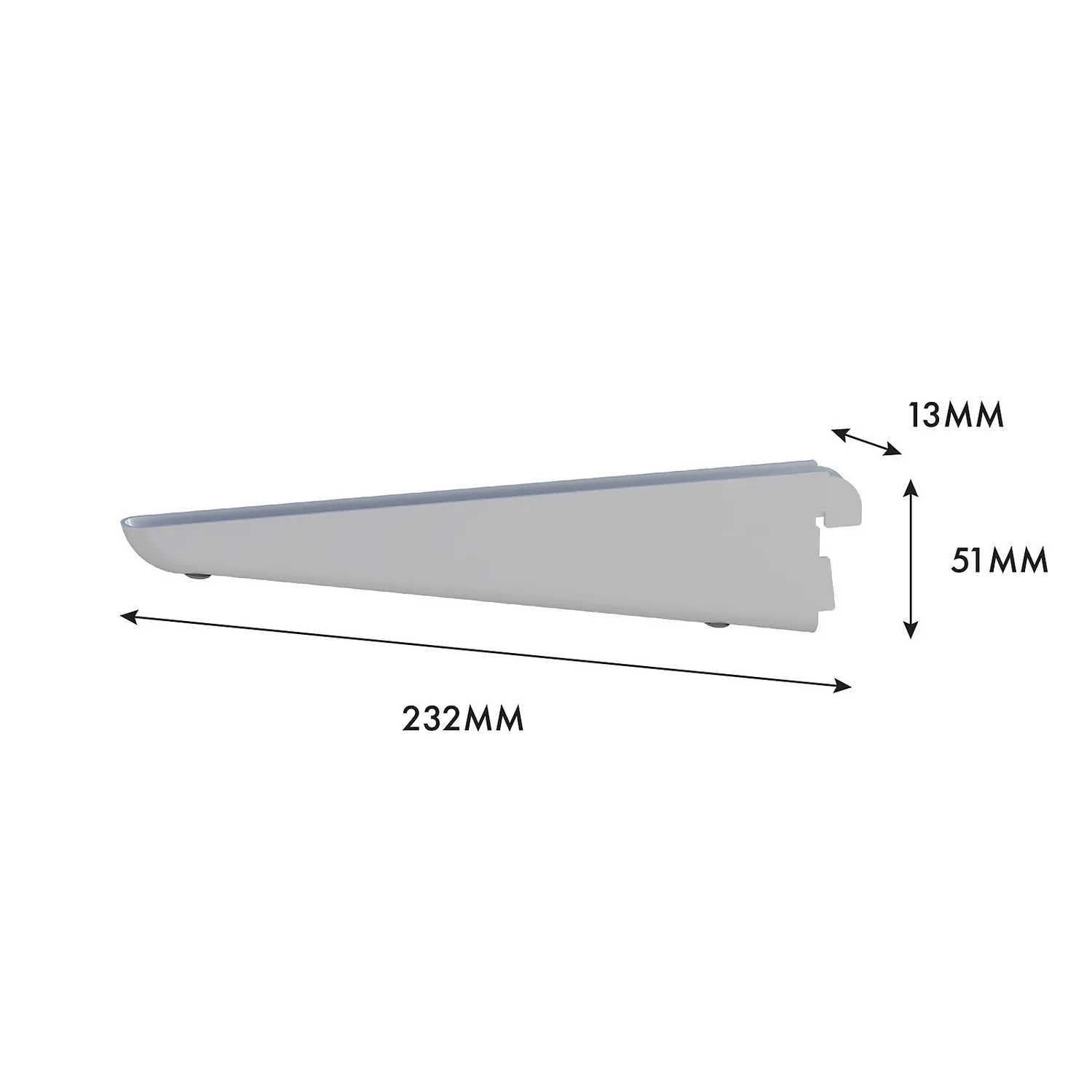 None Double Slot Bracket - White -220mm 6 None Double Slot Bracket - White -220mm - Image 4