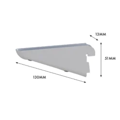 None Double Slot Bracket - White -120mm -Home Style Sales 12815728 5045034583466115