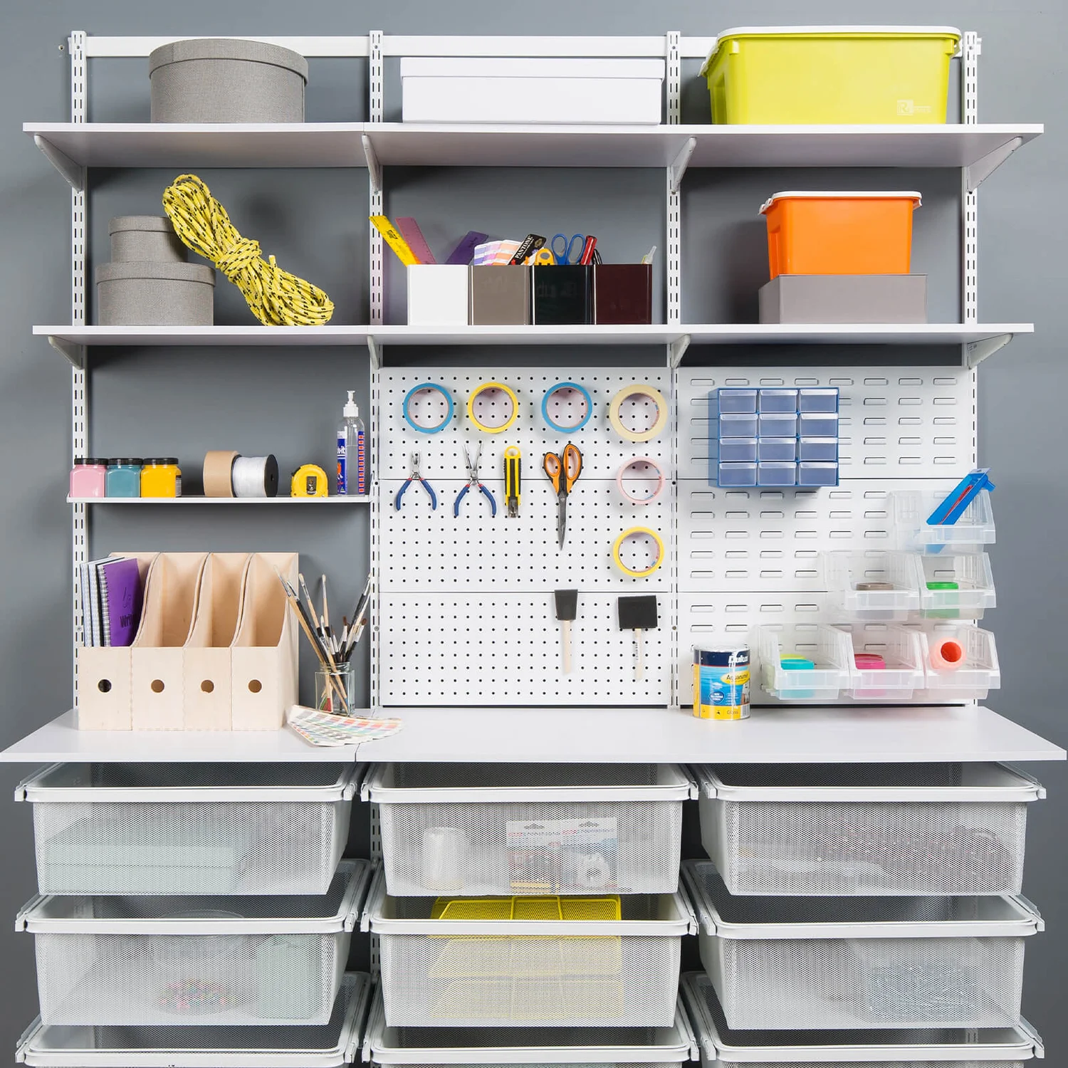 None Double Slot Bracket - White -470mm 5 None Double Slot Bracket - White -470mm - Image 3