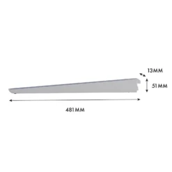 None Double Slot Bracket - White -470mm 13 None Double Slot Bracket - White -470mm -Home Style Sales 12815736 1915052927602607