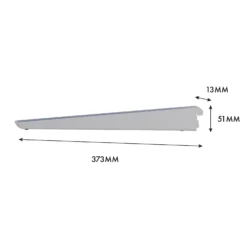 None Double Slot Bracket - White -360mm -Home Style Sales 12815739 1085052927582420