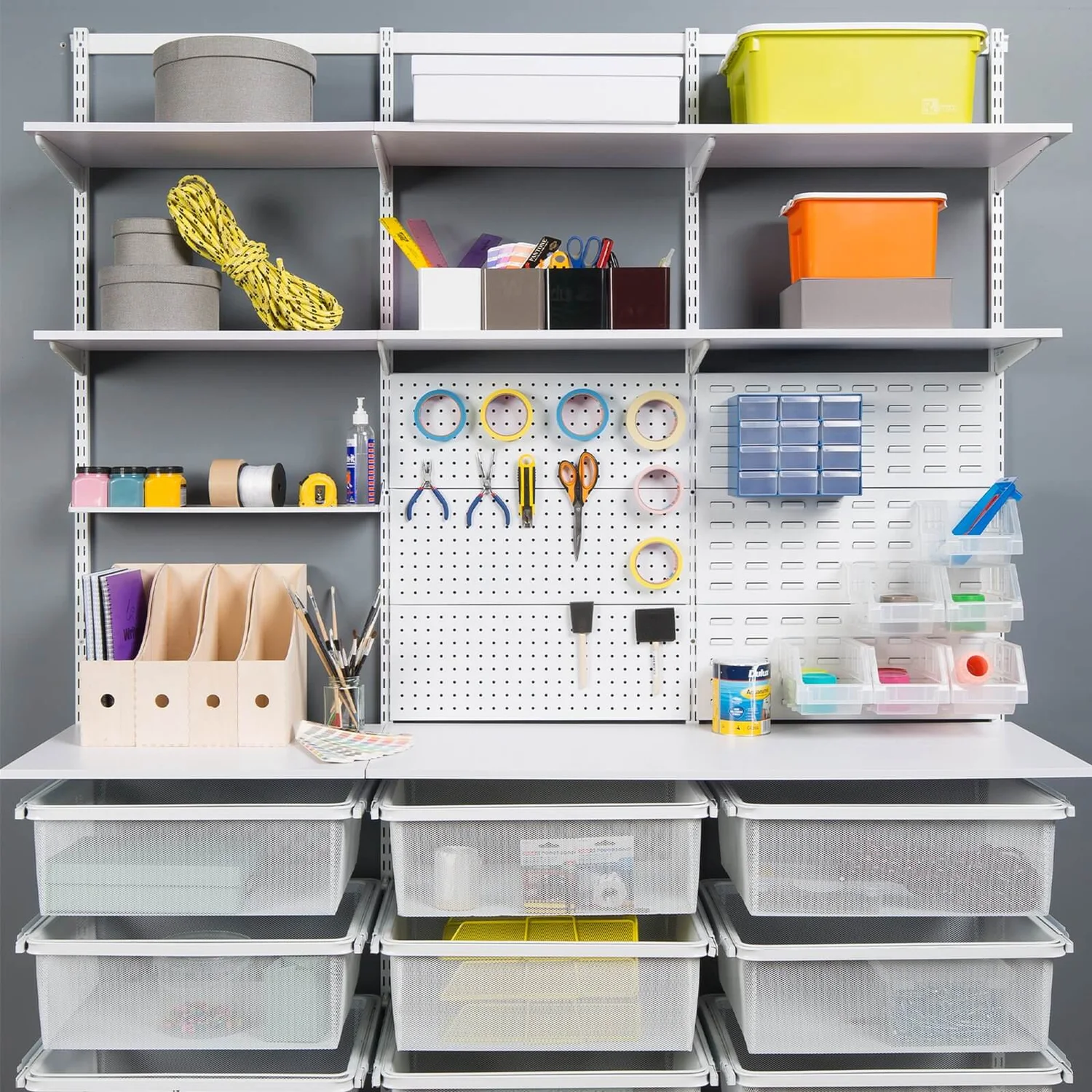 Shelf White 1200x16x250mm 4 Shelf White 1200x16x250mm - Image 2