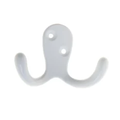 Basic Double Robe Hook - White