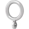 Harrison Drape Cafe Chrome Effect Curtain Rod Rings - 10 Pack -Home Style Sales 12817680 8814831910396628