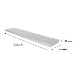 Floating Shelf - White Matt -1200 X 240 X 38mm -Home Style Sales 12817720 1554976219298882