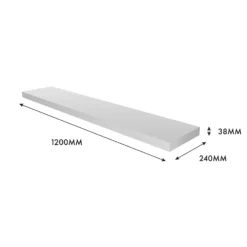 Floating Shelf - White Gloss - 1200 X 240 X 38mm -Home Style Sales 12817808 2084976219312907