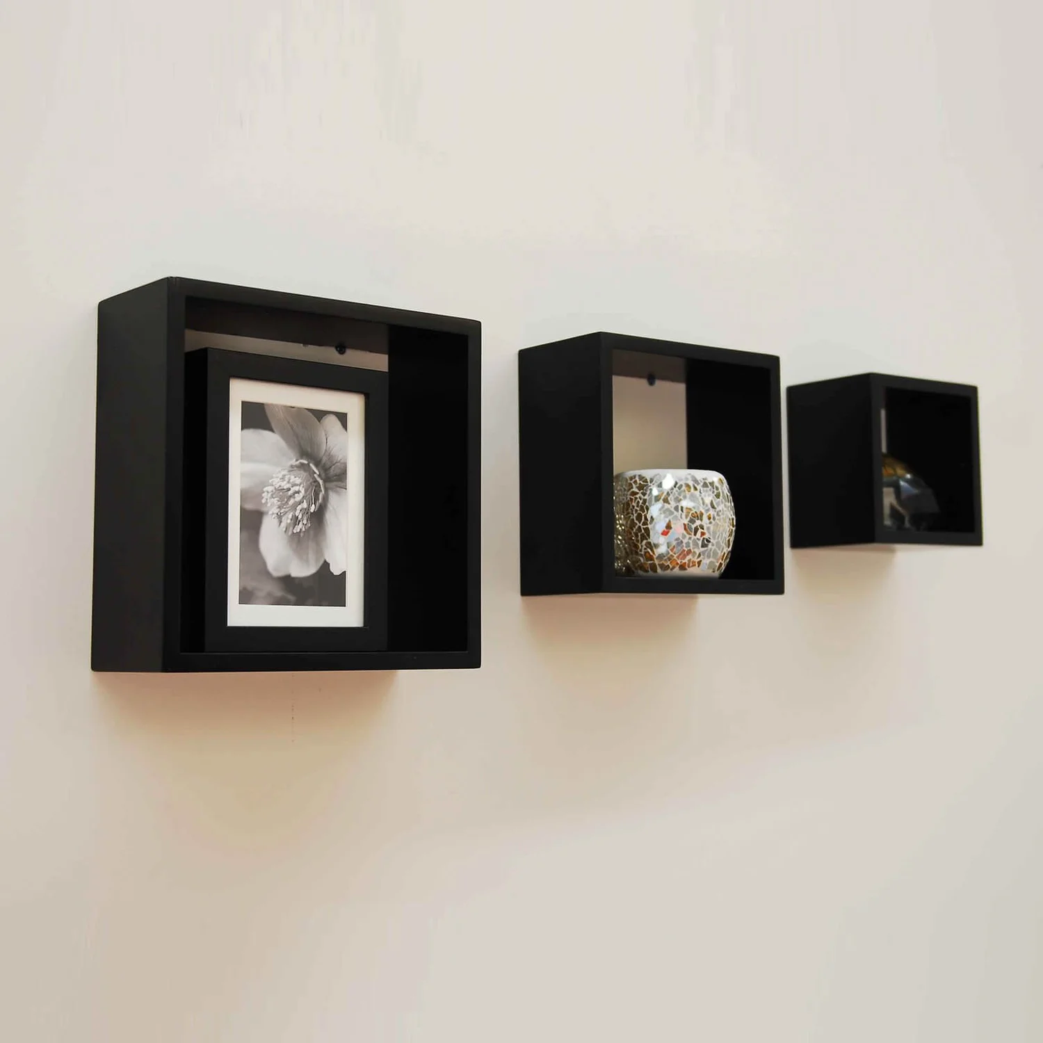 Wall Cubes 3 Pack - Black Matt 4 Wall Cubes 3 Pack - Black Matt - Image 2