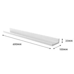 Flexi Storage Decorative Shelving Photo Shelf - White Matt - 600x35x100mm 9 Flexi Storage Decorative Shelving Photo Shelf - White Matt - 600x35x100mm -Home Style Sales 12817964 4774991763960087