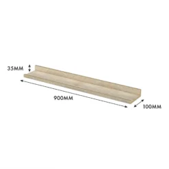 Flexi Storage Decorative Shelving Photo Shelf - Sanoma Oak - 900x35x100mm -Home Style Sales 12817966 2834967466390222