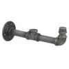 None Industrial Screw Top Pipe Bracket Gun Metal
