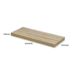 Floating Shelf - Sanoma Oak - 600 X 240 X 38mm 9 Floating Shelf - Sanoma Oak - 600 X 240 X 38mm -Home Style Sales 12822021 3004964085552705