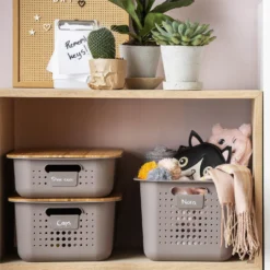 2 Pack Smartstore Wardrobe Basket Tag - Taupe -Home Style Sales 12822346 1414833174229011