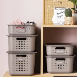 2 Pack Smartstore Wardrobe Basket Tag - Taupe -Home Style Sales 12822346 1754833173998242