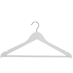 White Wooden Hangers - 8 Pack -Home Style Sales 12822503 5054878808233078