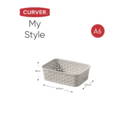 Curver My Style A6 Rectangular Plastic Storage Organiser - Grey 11 Curver My Style A6 Rectangular Plastic Storage Organiser - Grey -Home Style Sales 12823033 1804833226532994