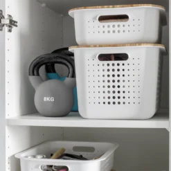 Smartstore 6L Wardrobe Basket - White 10 Smartstore 6L Wardrobe Basket - White -Home Style Sales 12826433 1494833172662189