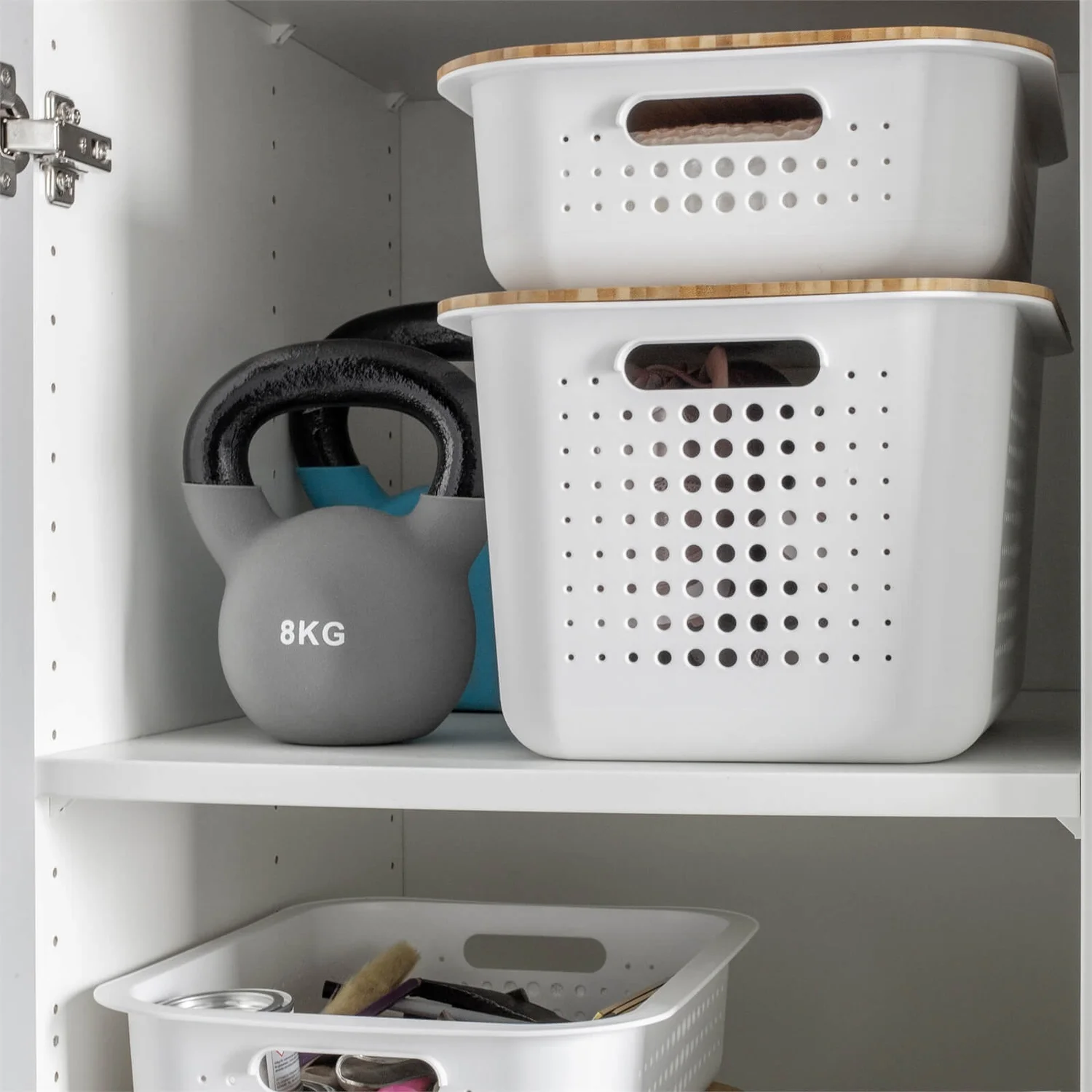 Smartstore 6L Wardrobe Basket - White 4 Smartstore 6L Wardrobe Basket - White - Image 2