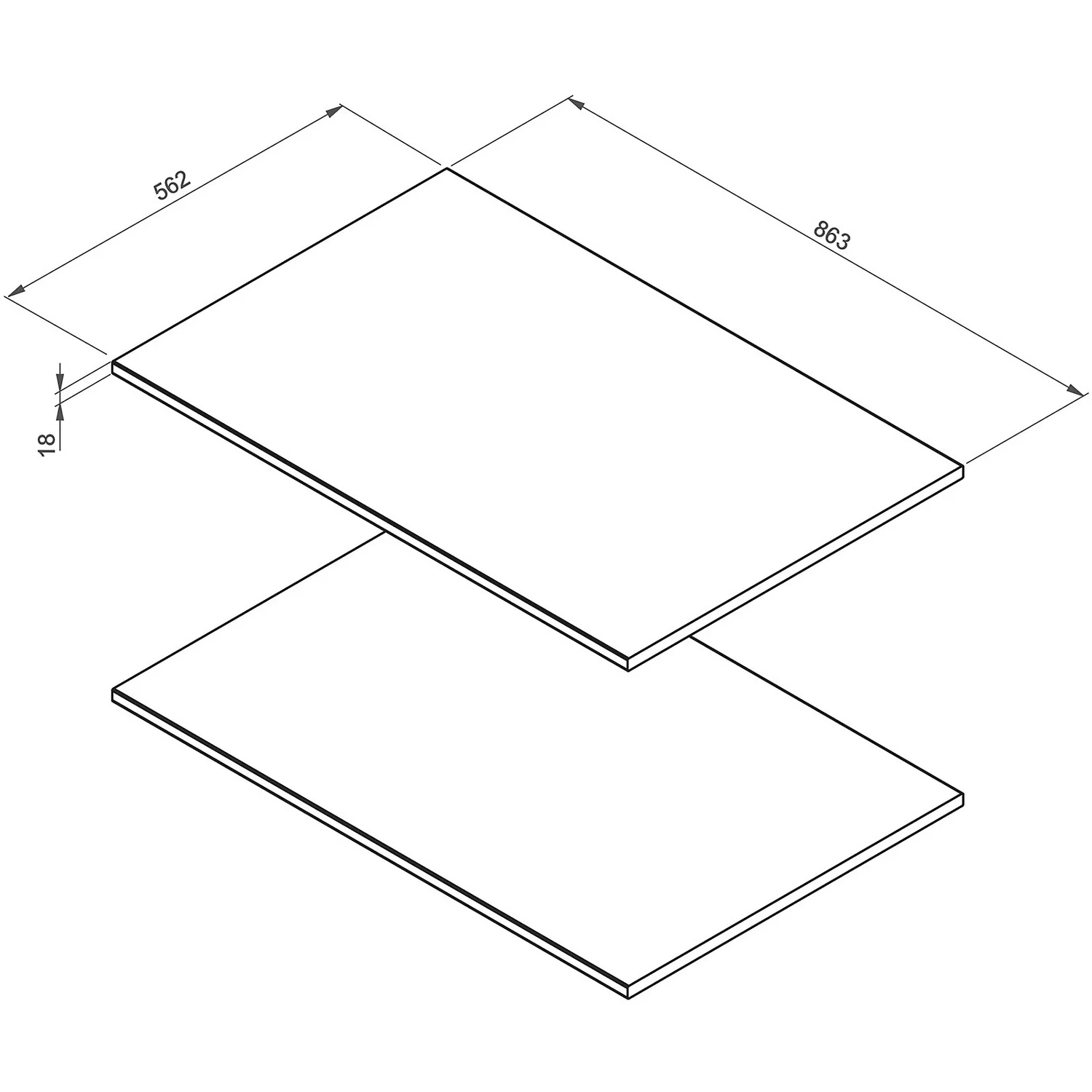 House Beautiful Fitted Bedroom Double Wardrobe Shelf - Oak Effect X 2 4 House Beautiful Fitted Bedroom Double Wardrobe Shelf - Oak Effect X 2 - Image 2