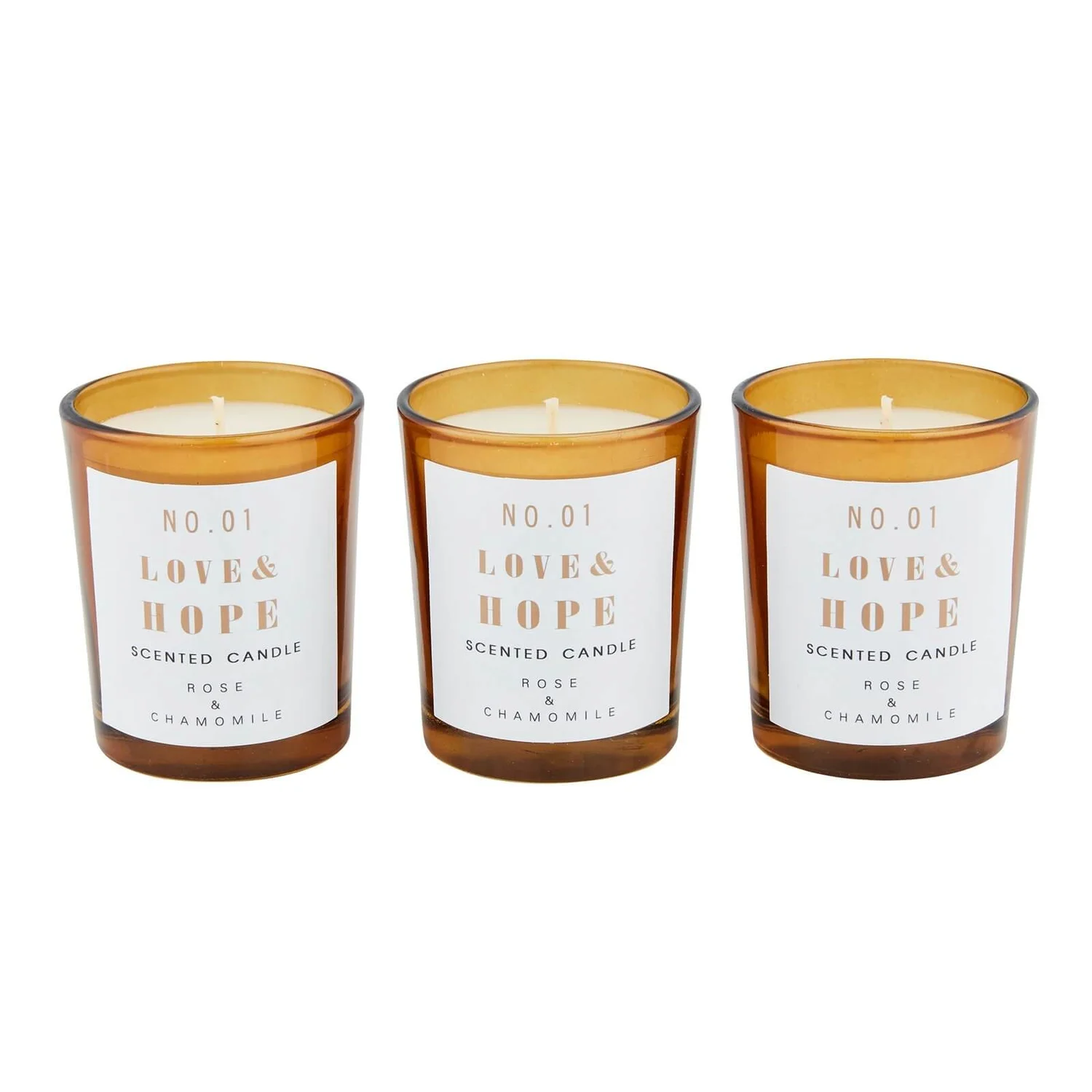 3 X Rose & Chamomile Votive Candles 3 3 X Rose & Chamomile Votive Candles