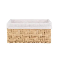 White & Natural Water Hyacinth Baskets - Set Of 3 -Home Style Sales 12829228 1914832982484926