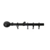 Extendable Ball Finial Curtain Pole - Black - 1.2-2.1m (16/19mm) -Home Style Sales 12831940 2084831970073390