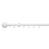 Extendable Ball Finial Curtain Pole - White - 1.7-3m (16/19mm)