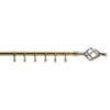 Extendable Cage Finial Curtain Pole - Antique Brass - 1.2-2.1m (16/19mm)