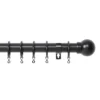 Extendable Ball Finial Curtain Pole - Black - 1.2-2.1m (25/28mm) -Home Style Sales 12831969 1214831957833801