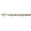 Extendable Cage Finial Curtain Pole - Satin Steel - 1.2-2.1m (25/28mm) -Home Style Sales 12831970 1484831969038375