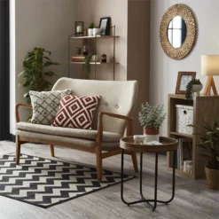 Mumbai Natural Woven Round Mirror -Home Style Sales 12834333 1054833167752122