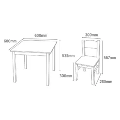 None Wooden Table And Chair Set - White 15 None Wooden Table And Chair Set - White -Home Style Sales 12834469 9924833169176186