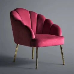 Sophia Scallop Occasional Chair - Cerise -Home Style Sales 12834754 1684833175761318