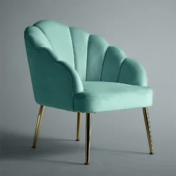 Sophia Scallop Occasional Chair - Duck Egg Blue -Home Style Sales 12834895 1504833175656834